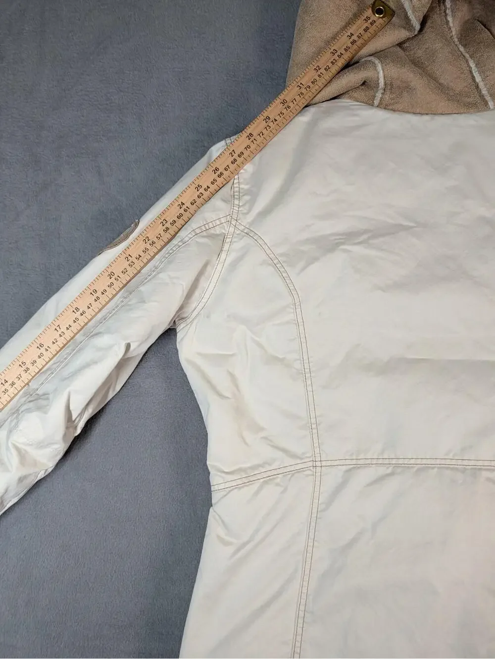 Kuhl Projekt Womens Medium Beige Fleece Lined Hooded Winter Jacket Coat Ski - Picture 12 of 12